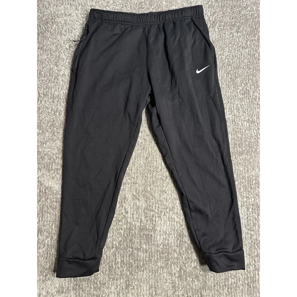 Nike Therma-Fit Sweatpants Tapered Leg Black White DQ5405-010 Mens XXL